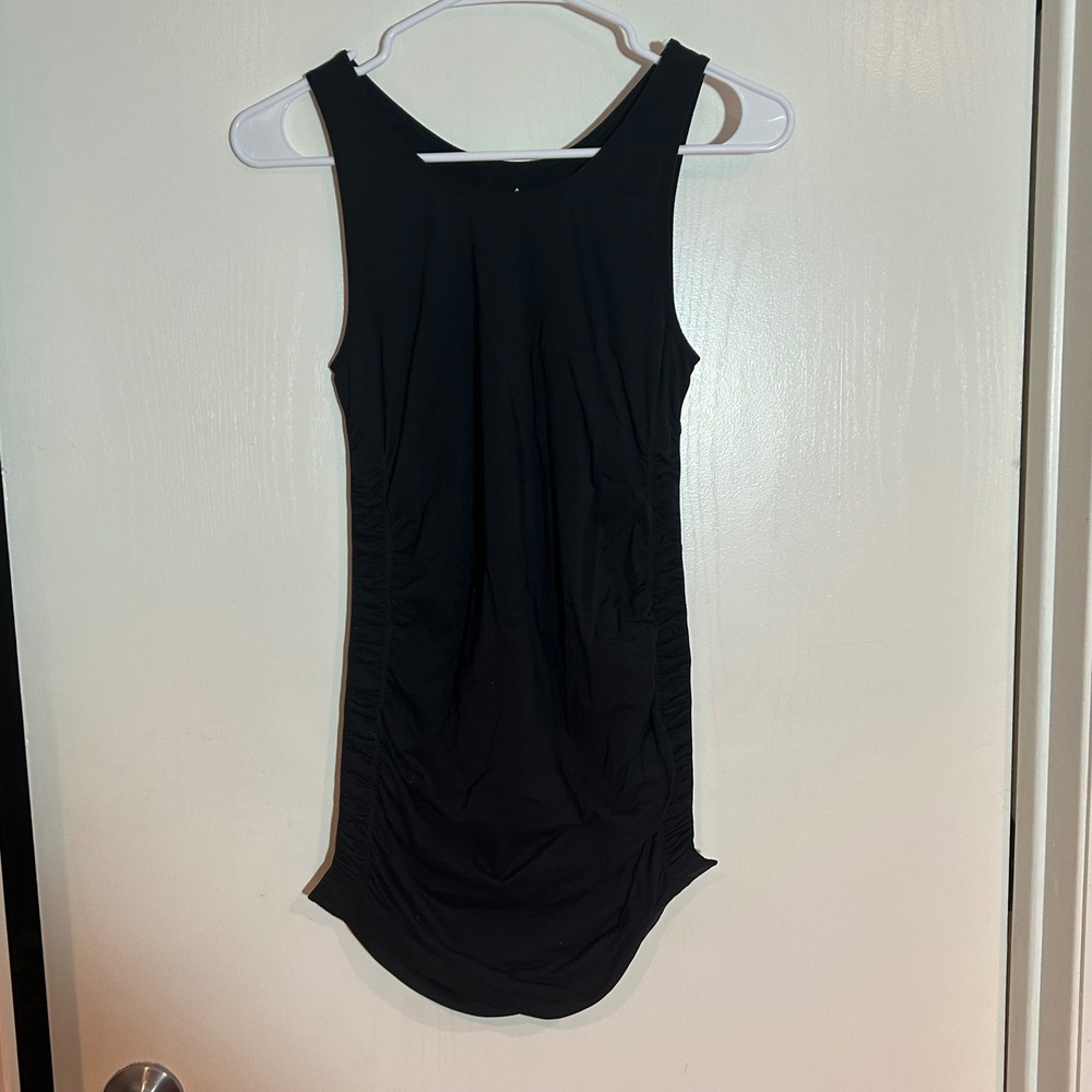 Isabel Maternity‎ by Ingrid & Isabel Black Ruched Side Tank Top Sleeveless M/L